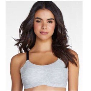 Knix By Knixwear Reversible Wire Free Unpadded Evolution Bra Size 2 Black/Grey